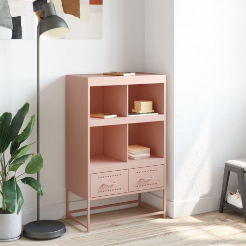 Skab 68x39x111,5 cm stål lyserød