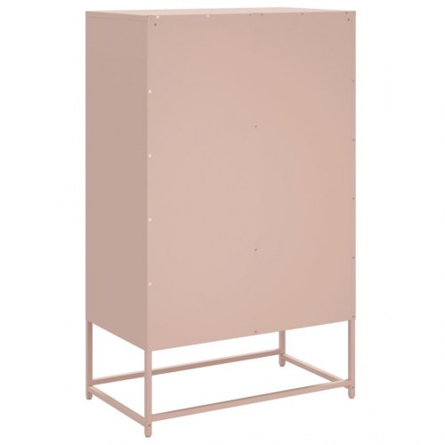 Skab 68x39x111,5 cm stål lyserød