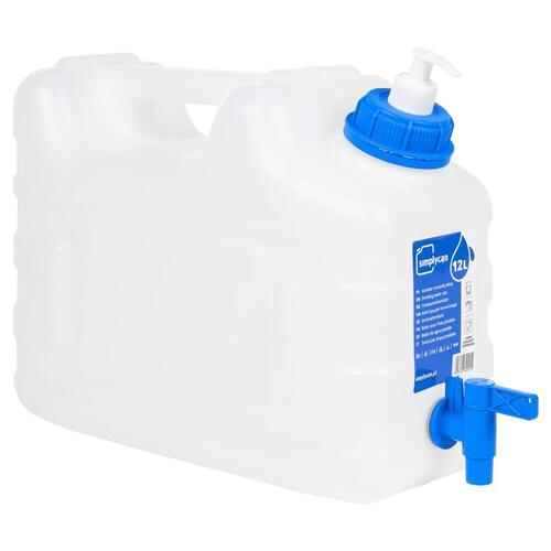 Vanddunk med tappehane og sæbedispenser 12 l plast