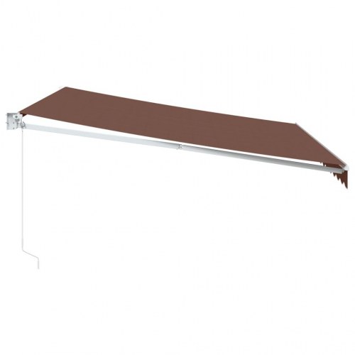 Markise 400 × 300 cm - automatisk betjening, brun