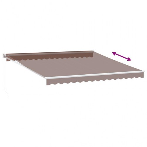 Markise 400 × 300 cm - automatisk betjening, brun
