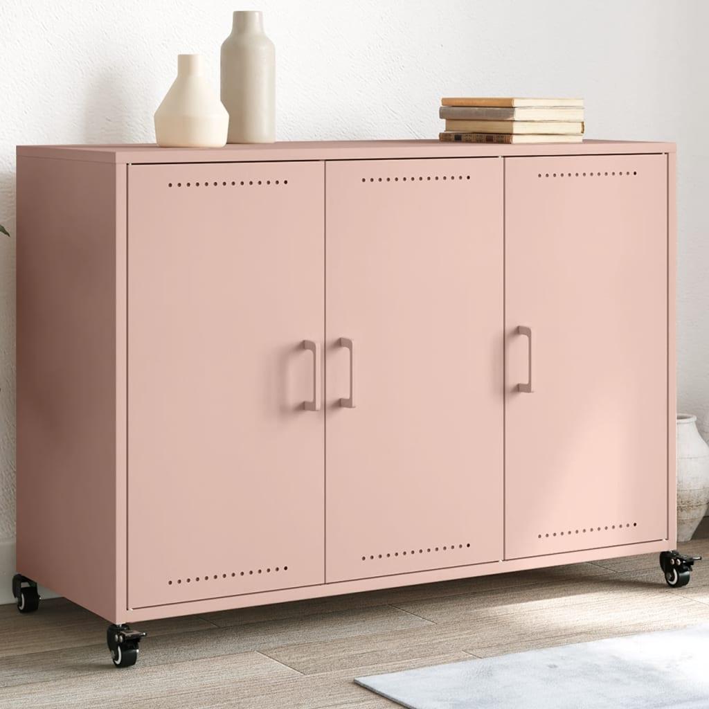 Skænk 100 5x39x72 Cm Koldvalset Stål Lyserød