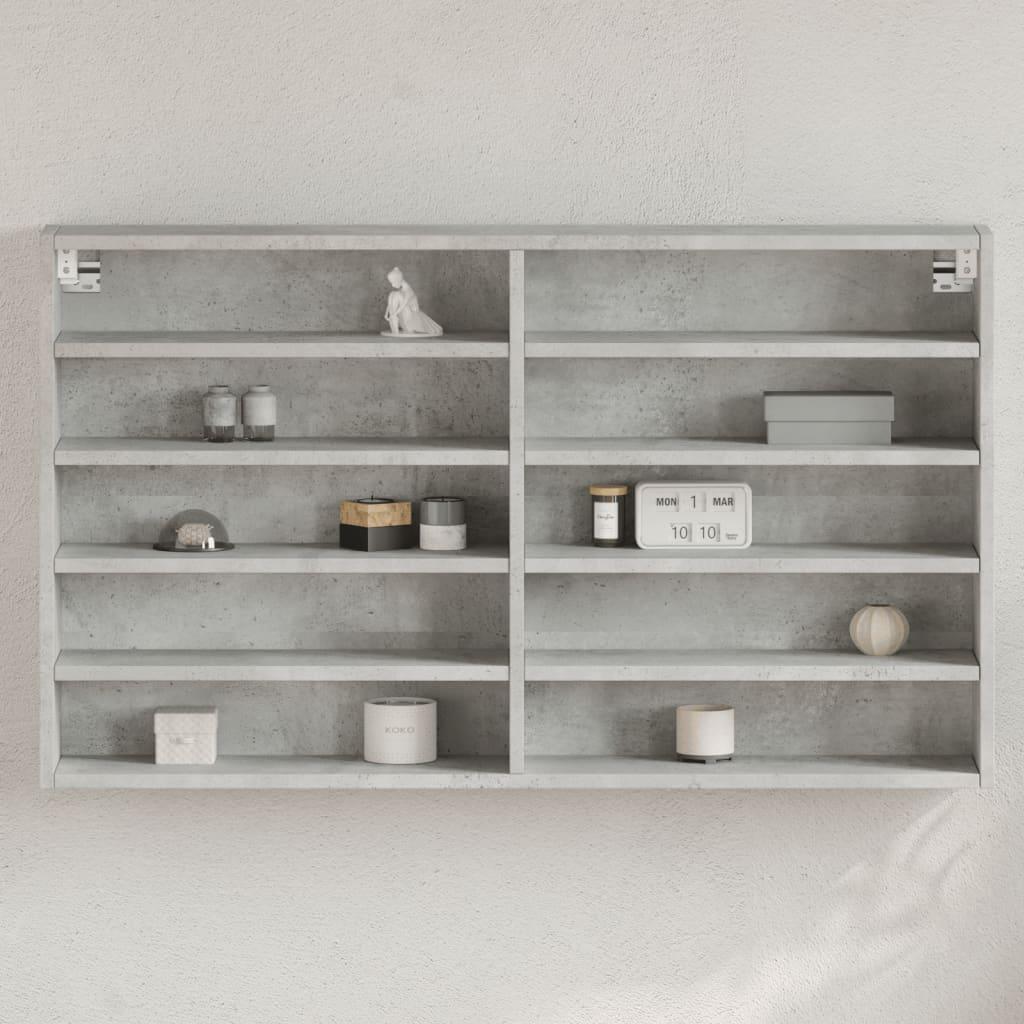 Vitrineskab 100x15x58 Konstrueret Træ Betongrå