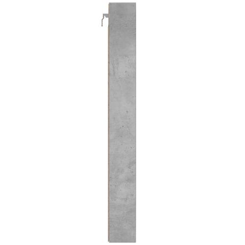 Vitrineskab 100x8,5x75 cm konstrueret træ betongrå