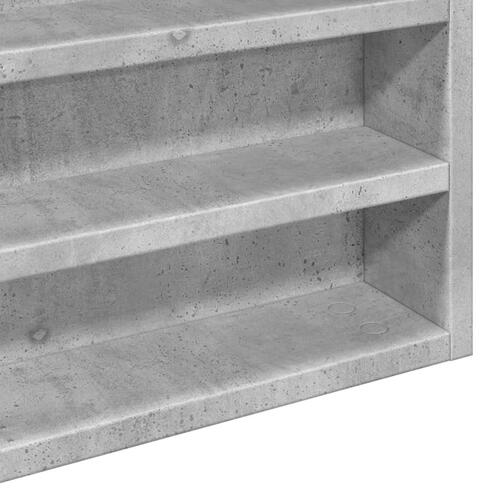 Vitrineskab 100x8,5x75 cm konstrueret træ betongrå