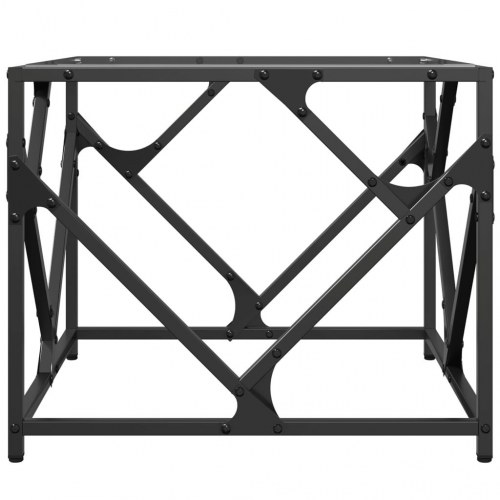 Sofabord med transparent glasbordplade 50 x 50 x 41 cm