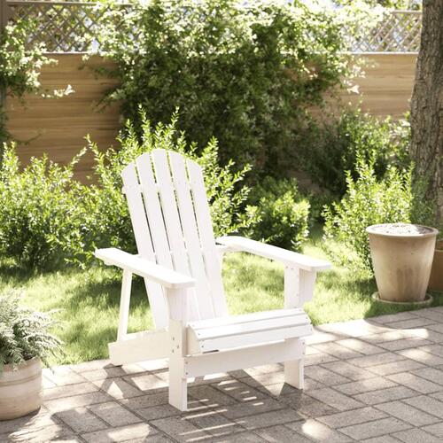 Adirondack-stol 69x85x90,5 cm massivt grantræ hvid