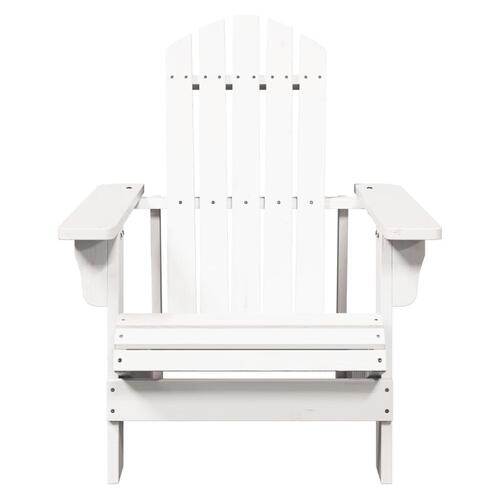 Adirondack-stol 69x85x90,5 cm massivt grantræ hvid