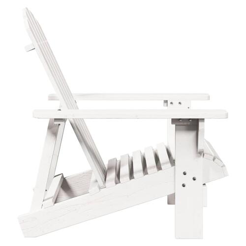 Adirondack-stol 69x85x90,5 cm massivt grantræ hvid