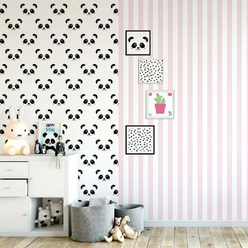 Noordwand tapet Fabulous World Panda hvid