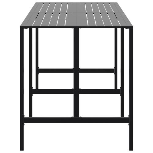 Barbord 200x100x110 cm pulverlakeret stål sort