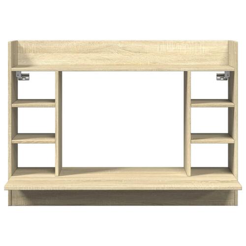 Væghængt skrivebord 105x48x75 cm konstrueret træ sonoma-eg