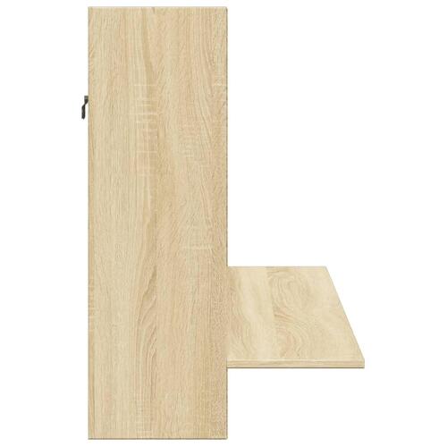 Væghængt skrivebord 105x48x75 cm konstrueret træ sonoma-eg