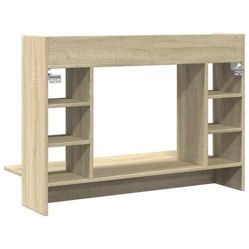 Væghængt skrivebord 105x48x75 cm konstrueret træ sonoma-eg