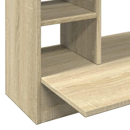 Væghængt skrivebord 105x48x75 cm konstrueret træ sonoma-eg