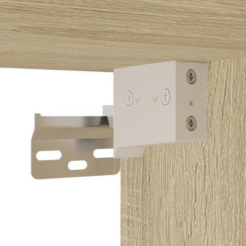 Væghængt skrivebord 105x48x75 cm konstrueret træ sonoma-eg