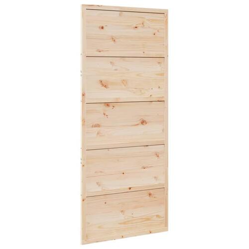 Skydedør 90x208 cm massivt fyrretræ
