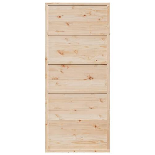 Skydedør 90x208 cm massivt fyrretræ