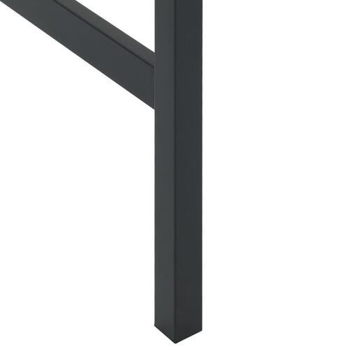 Barbord 100x100x110 cm pulverlakeret stål sort
