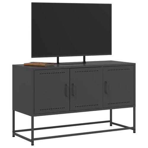 Tv-bord 100,5x39x60,5 cm stål sort