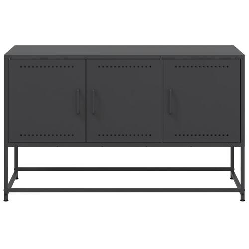 Tv-bord 100,5x39x60,5 cm stål sort