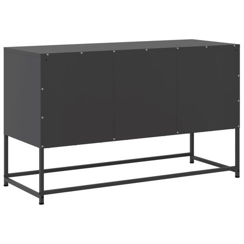 Tv-bord 100,5x39x60,5 cm stål sort