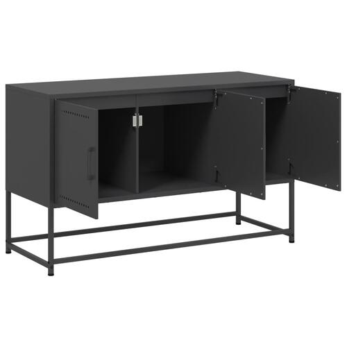 Tv-bord 100,5x39x60,5 cm stål sort