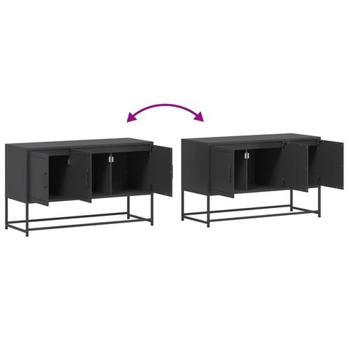Tv-bord 100,5x39x60,5 cm stål sort
