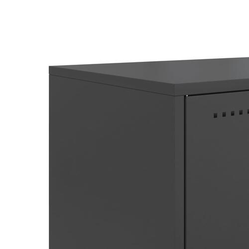 Tv-bord 100,5x39x60,5 cm stål sort