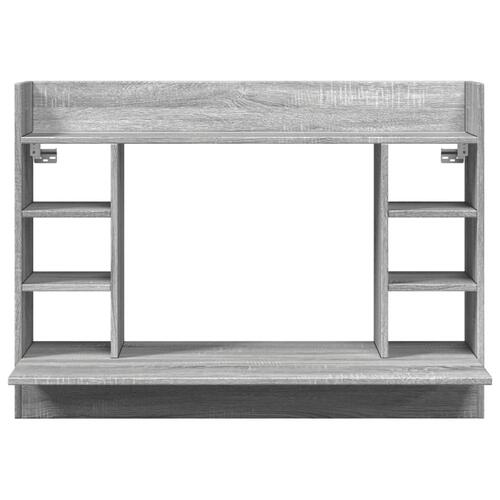 Væghængt skrivebord 105x48x75 cm konstrueret træ grå sonoma-eg