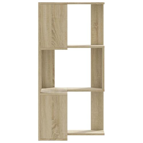 Bogreol til hjørne 50x50x102 cm 3 hylder konstrueret træ