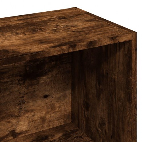 Bogreol 57x28,5x141 cm konstrueret træ røget egetræsfarve
