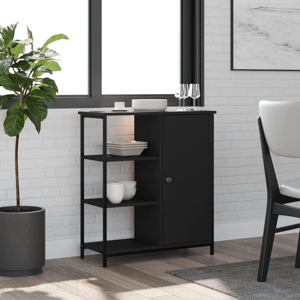 Skænk 70X30X80 Cm Konstrueret Træ - Sort