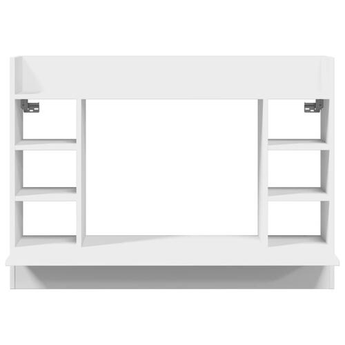 Væghængt skrivebord 105x48x75 cm konstrueret træ hvid