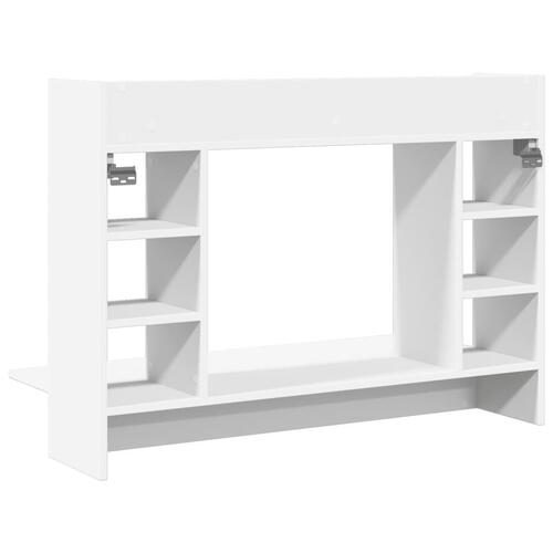 Væghængt skrivebord 105x48x75 cm konstrueret træ hvid