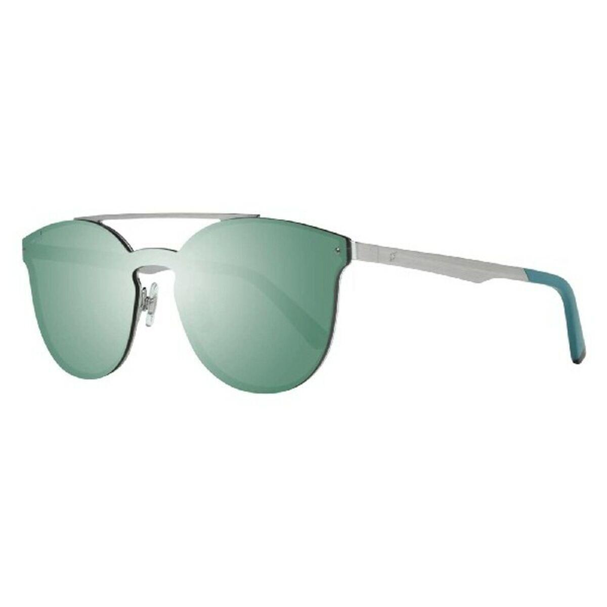 Web Eyewear WE0190A solbriller - grå/sølv med grønne linser