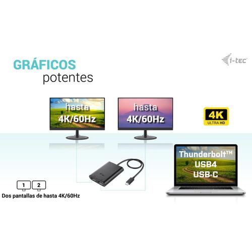 Thunderbolt til USB-C -adapter i-Tec C31DUAL4K60DP