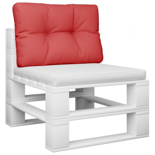 Pallehynde 50 × 40 × 12 cm - rød stof sæde- og ryghynde