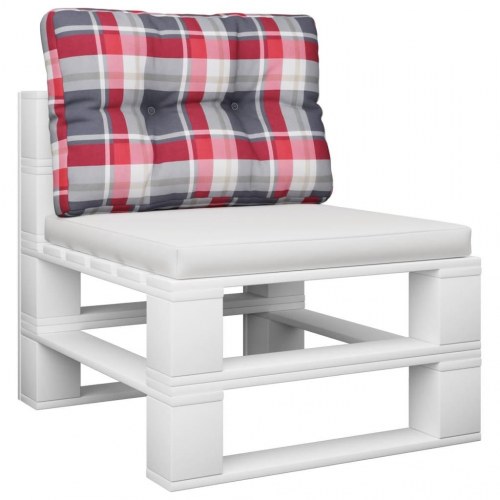 Pallehynde 50 × 40 × 12 cm - rødternet stof