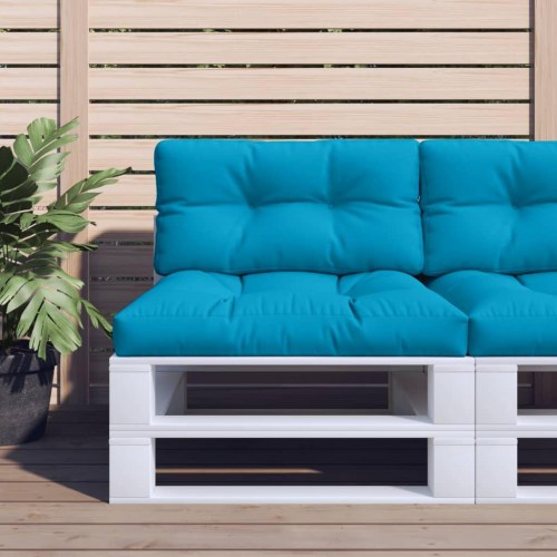 Pallehynde 70 × 40 × 12 cm - stof, lyseblå