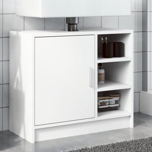 Underskab til håndvask 63x29x55 cm konstrueret træ hvid