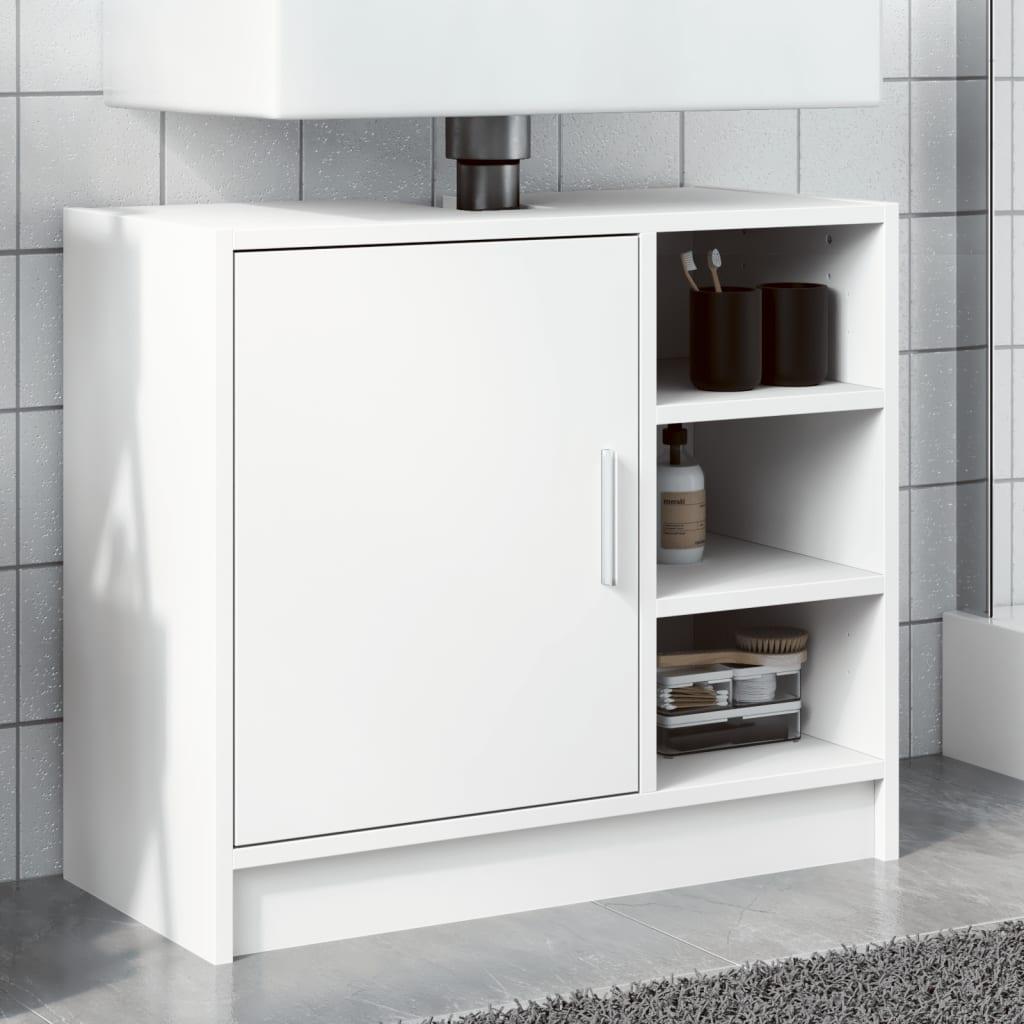 Underskab til håndvask 63x29x55 cm konstrueret træ hvid