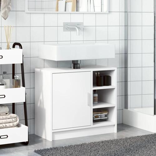 Underskab til håndvask 63x29x55 cm konstrueret træ hvid