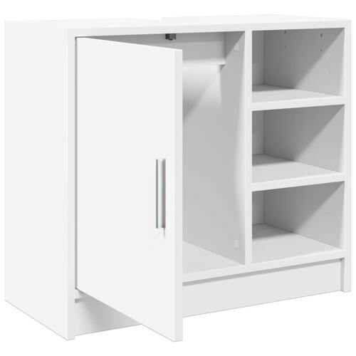 Underskab til håndvask 63x29x55 cm konstrueret træ hvid