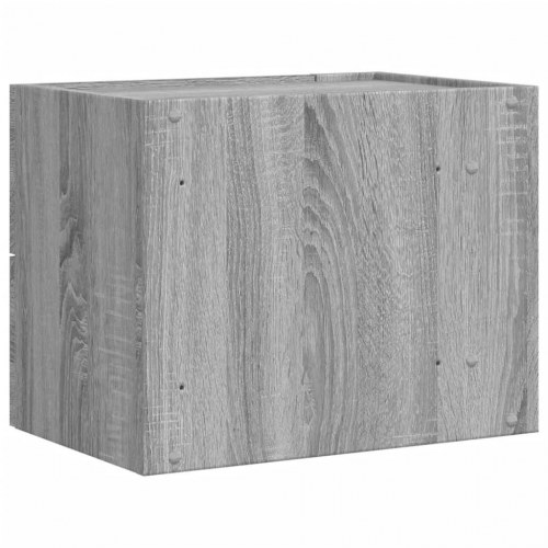 Væghængt sengebord 45 x 30 x 35 cm - grå sonoma-eg