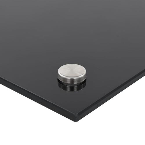 Stænkplader 2 stk. 70x50 cm hærdet glas sort