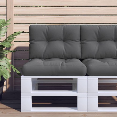 Pallehynde 50 × 40 × 12 cm - stof, antracitgrå