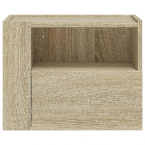 Væghængt sengebord 45 x 30 x 35 cm - sonoma-eg