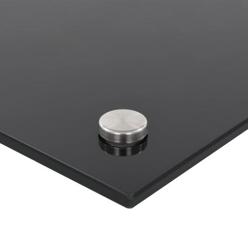Stænkplader 2 stk. 70x60 cm hærdet glas sort