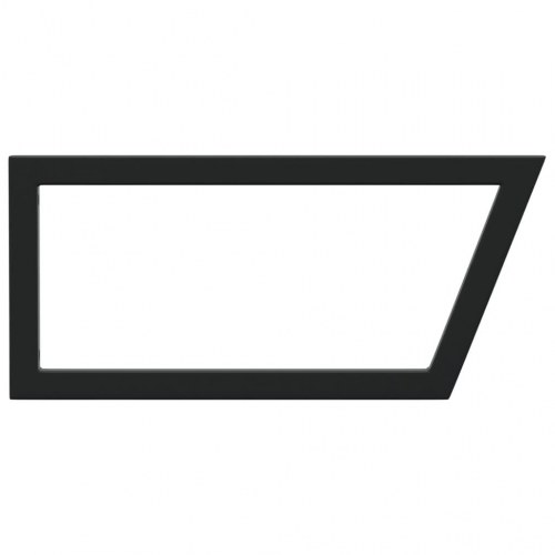 Hyldebeslag til håndvask 2 stk. trapez stål sort